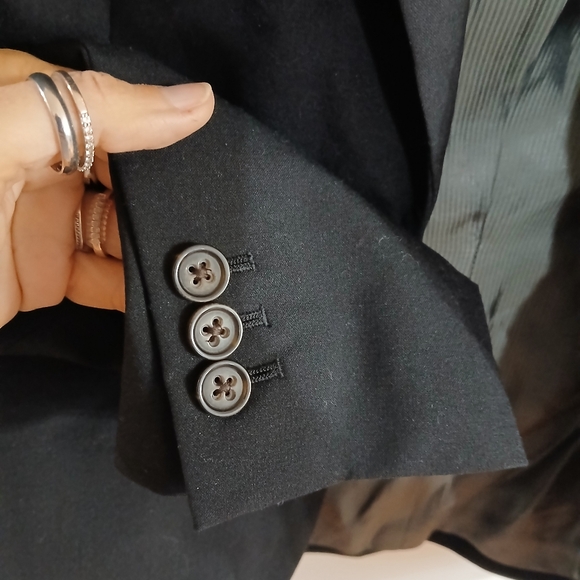 Banana Republic Stretch black blazer Size 8 Business Career Office Old Money - Picture 7 of 9